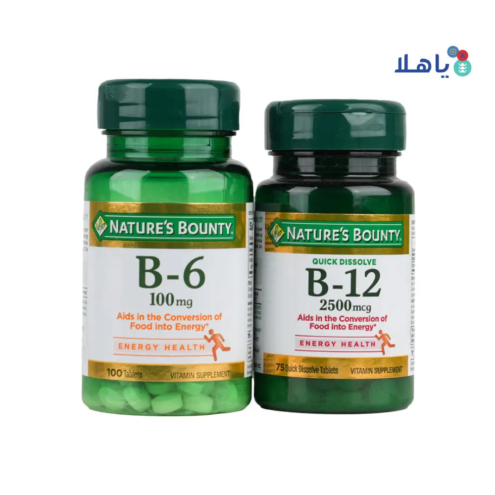 Nature’s Bounty B12 + B6 Tablets Set