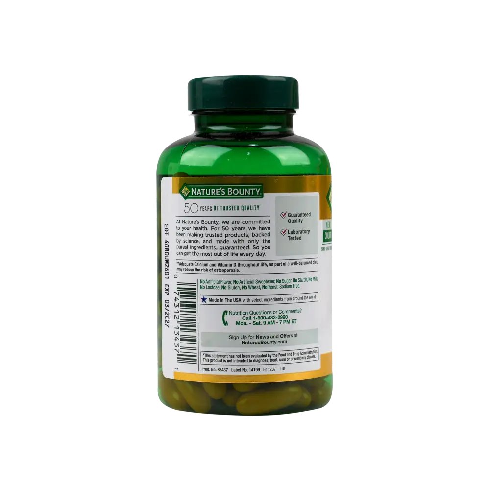 Natures Bounty Calcium 1200mg Plus 25mcg Vit D3 120 Softgels