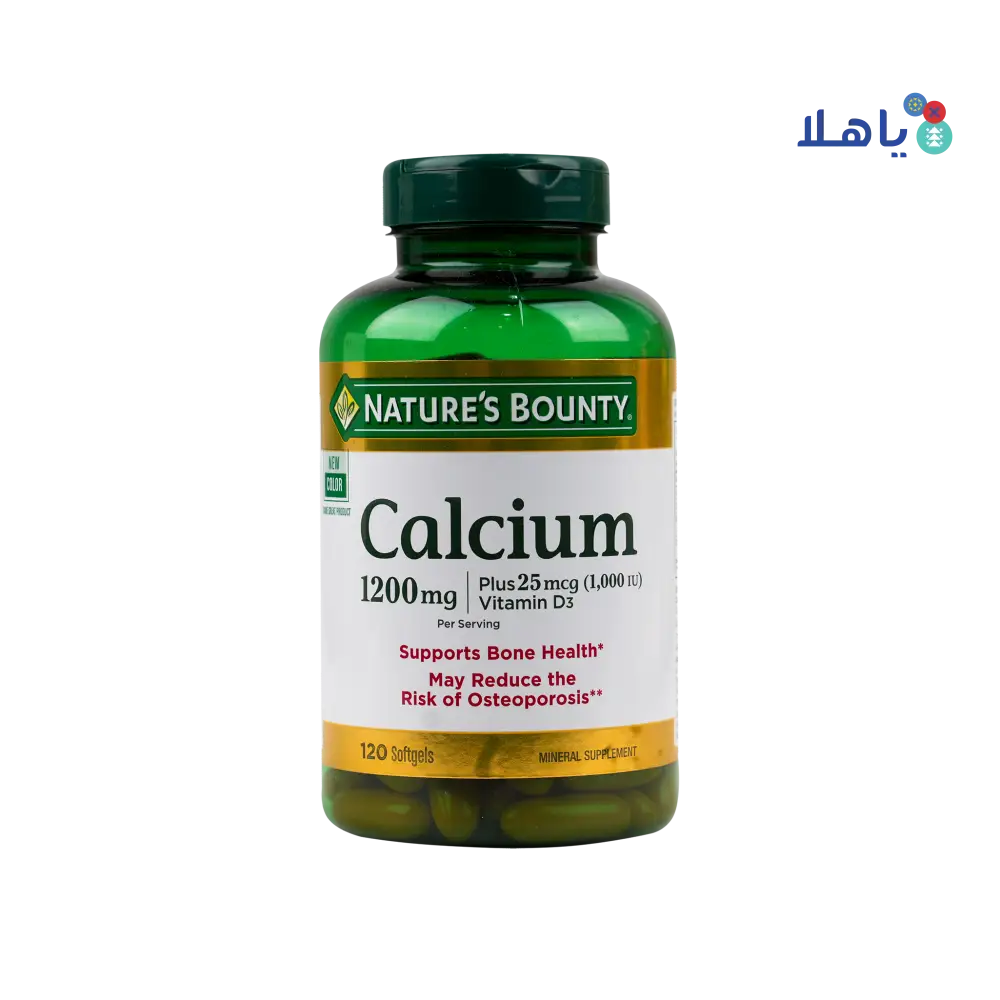 Natures Bounty Calcium 1200mg Plus 25mcg Vit D3 120 Softgels