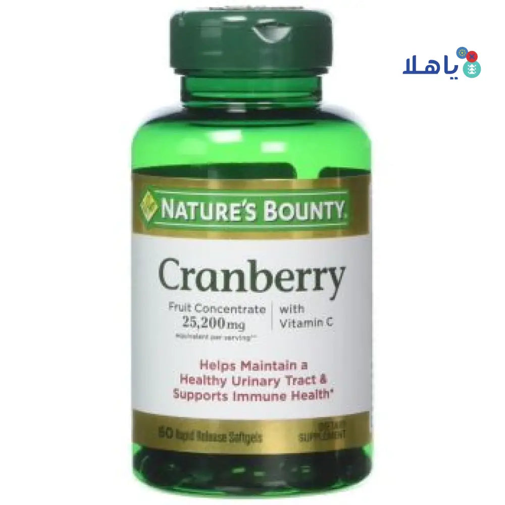 NATURES BOUNTY CRANBERRY 25,200MG 60CAP