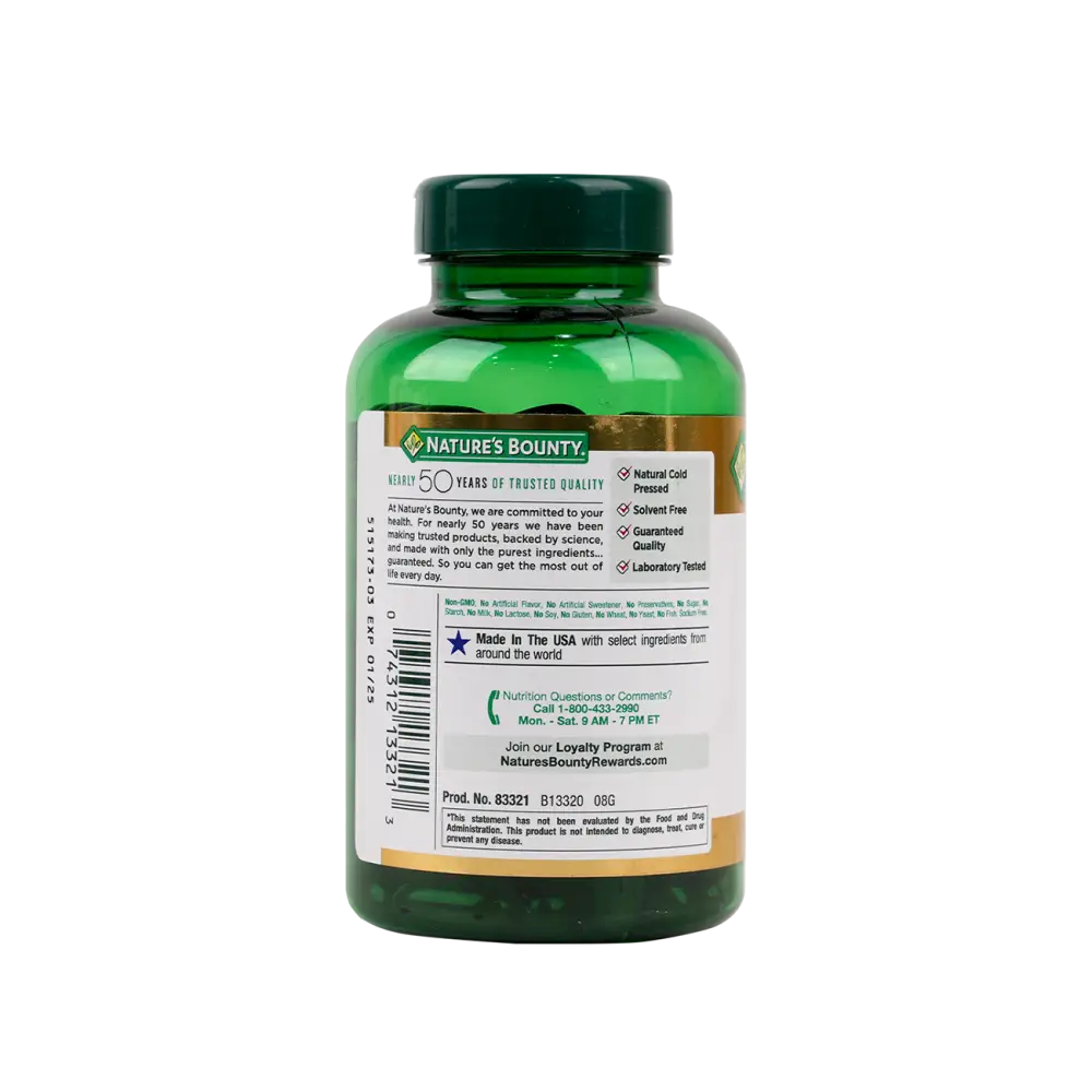 NATURES BOUNTY FLAXSEED OIL 1200MG 125 SOFTGELS