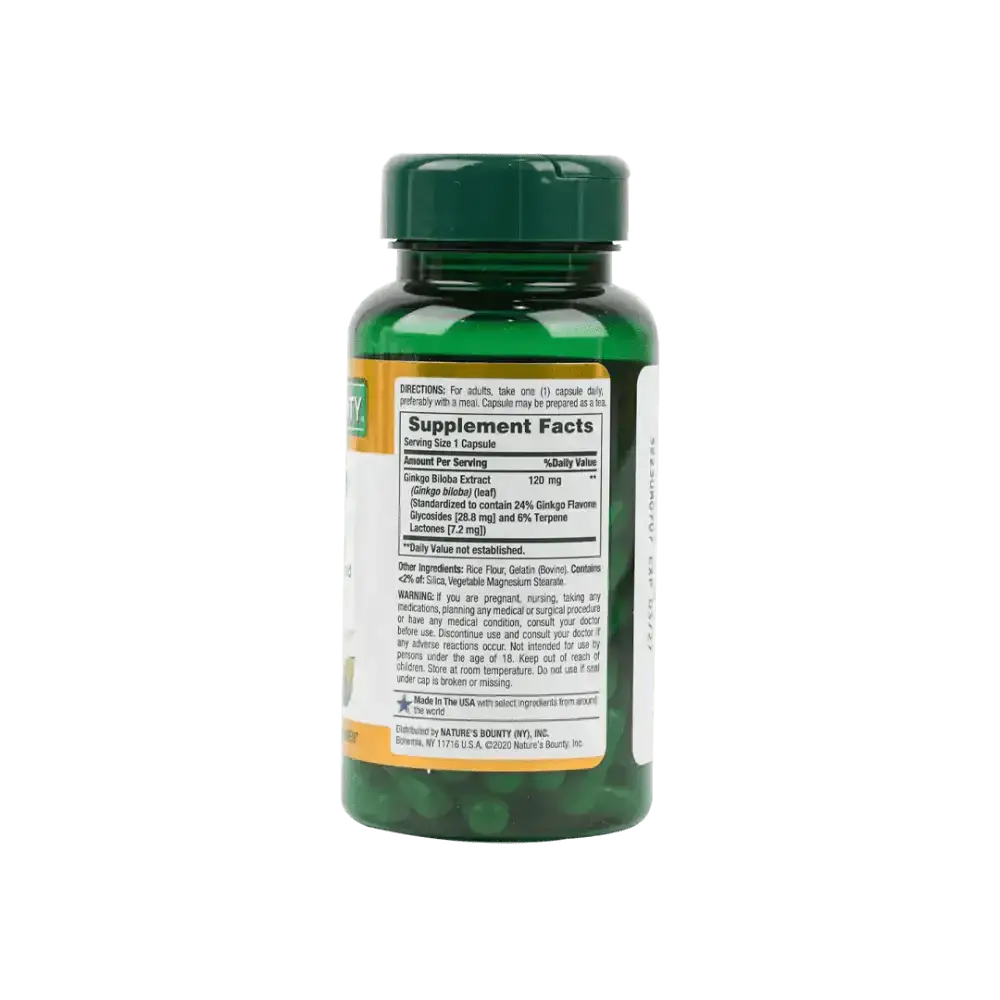 NATURES BOUNTY - NATURES BOUNTY GINKGO BILOBA 120MG 100CAP - Pharmazone - 