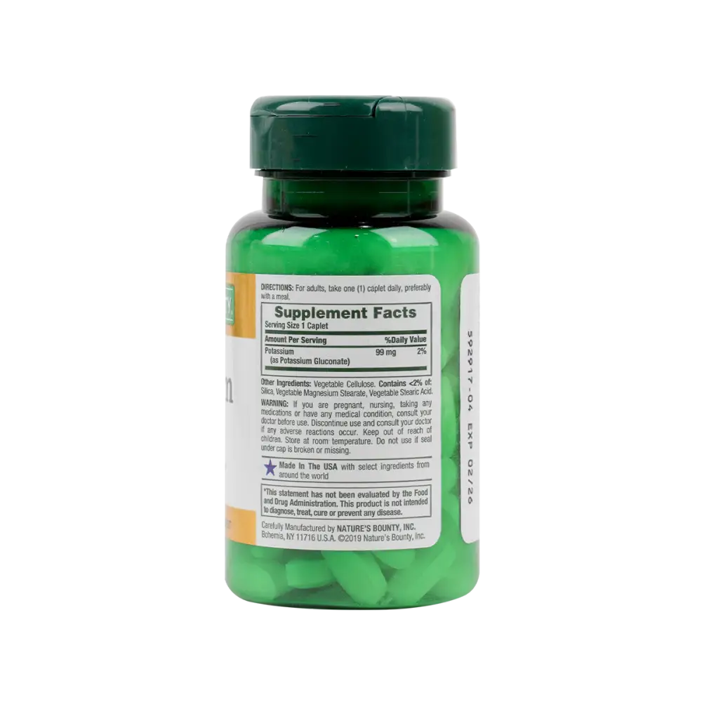 NATURES BOUNTY POTASSIUM 99MG 100CAPLETS