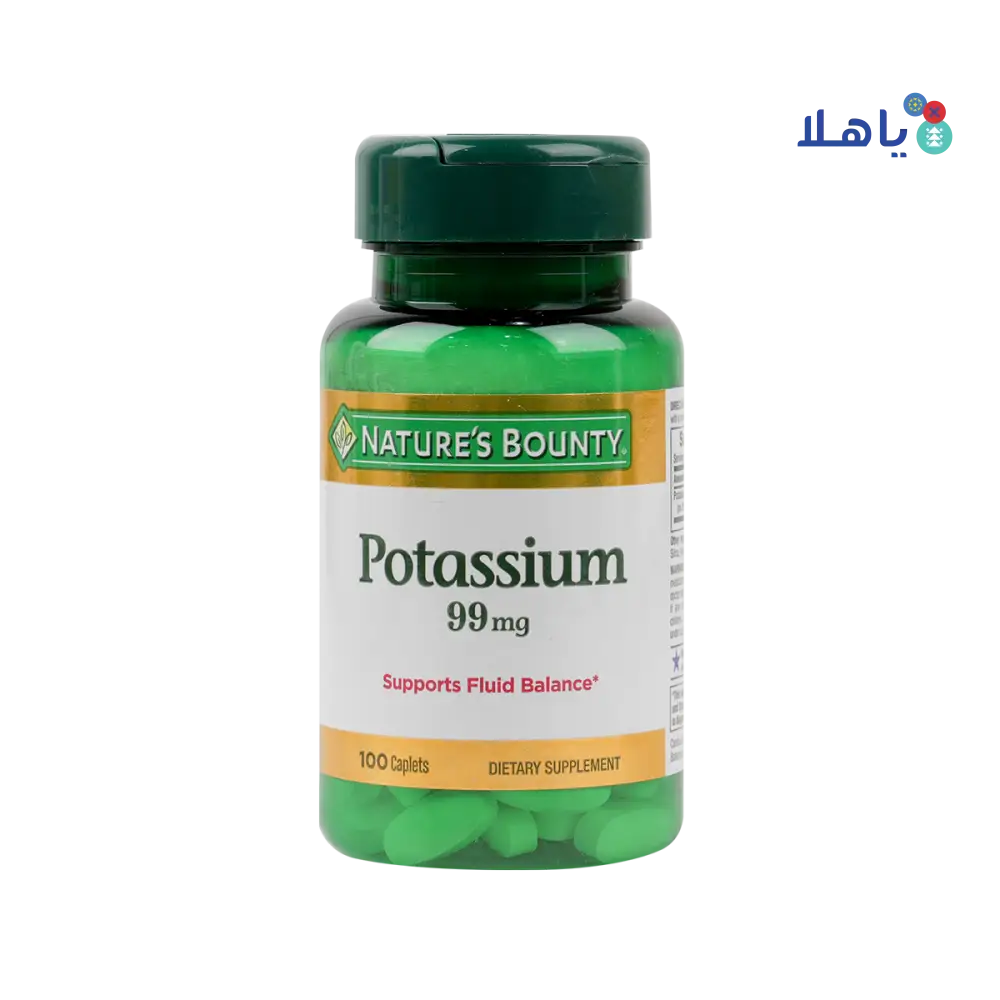 NATURES BOUNTY POTASSIUM 99MG 100CAPLETS