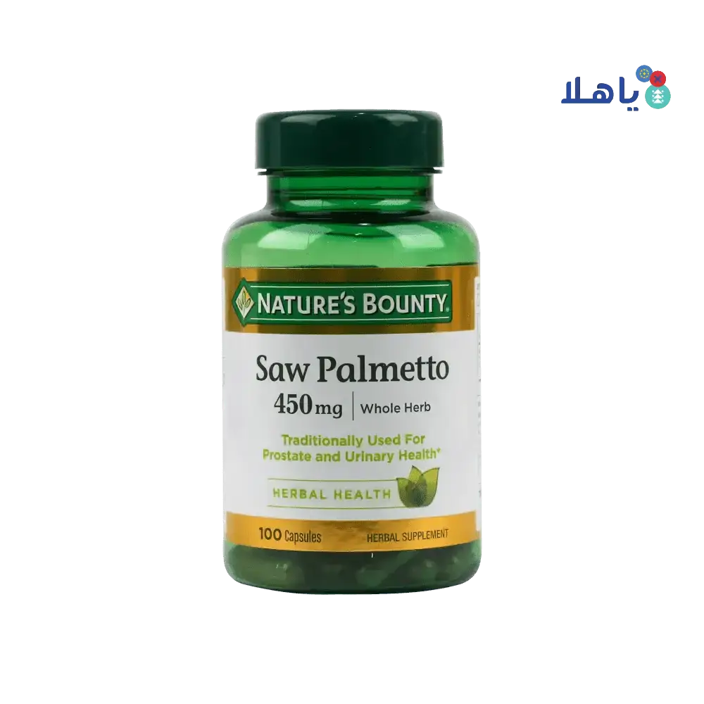 NATURES BOUNTY - Natures Bounty Saw Palmetto 450mg 100 Capsules - Pharmazone - 