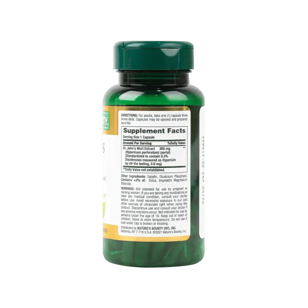 NATURES BOUNTY - Natures Bounty St.Johns Wort 300Mg 100 Cap - Pharmazone - 