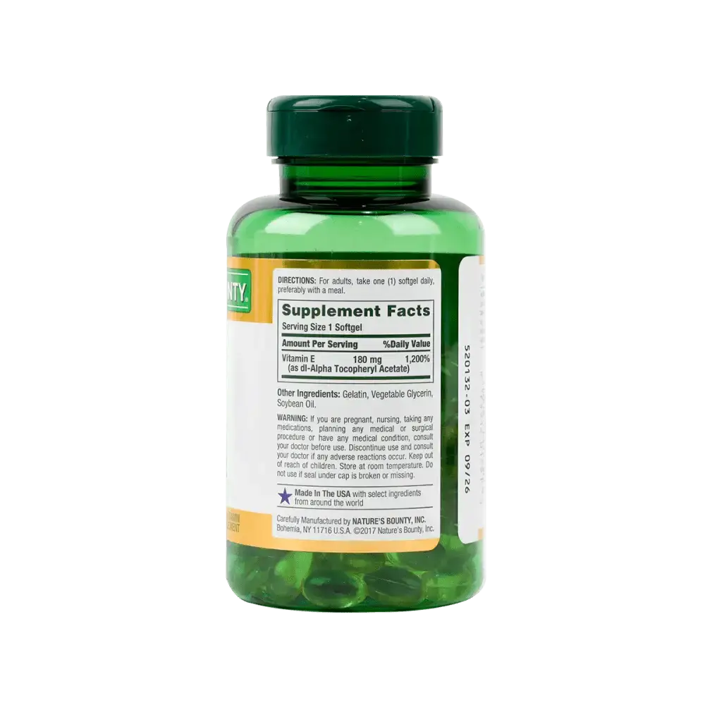 NATURES BOUNTY - Natures Bounty Vitamin E - 180Mg 120Cap - Pharmazone - 