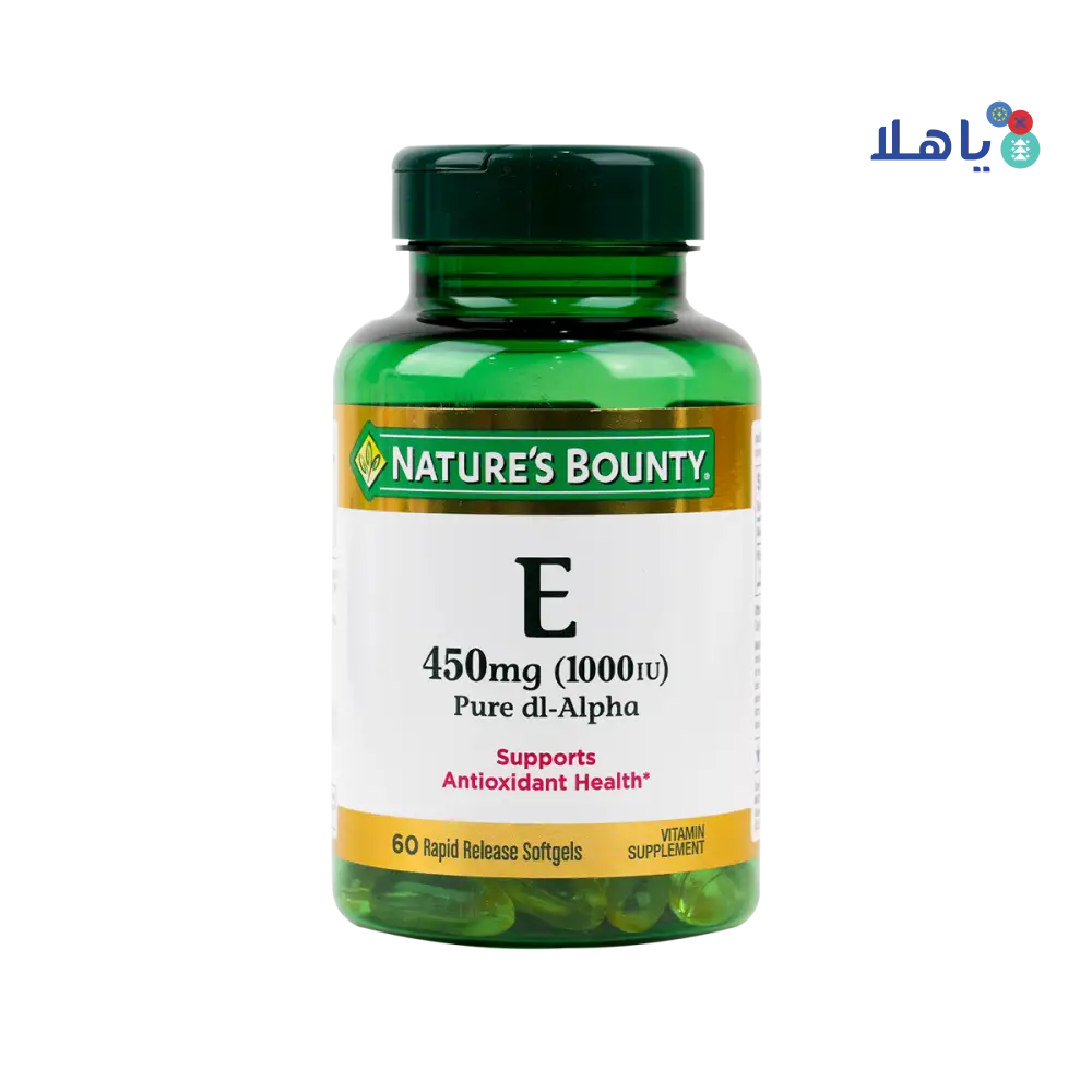 NATURES BOUNTY VITAMIN E 450MG (1000IU) 60CAP