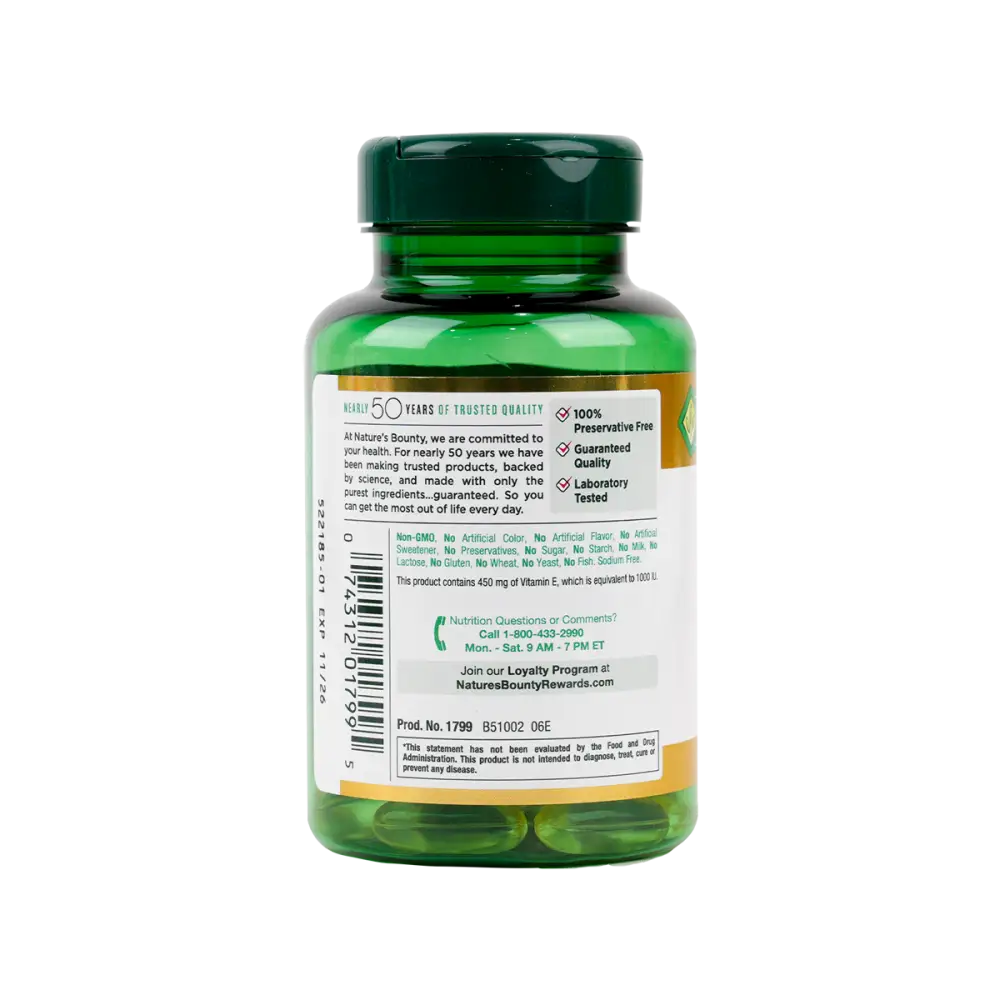 NATURES BOUNTY VITAMIN E 450MG (1000IU) 60CAP