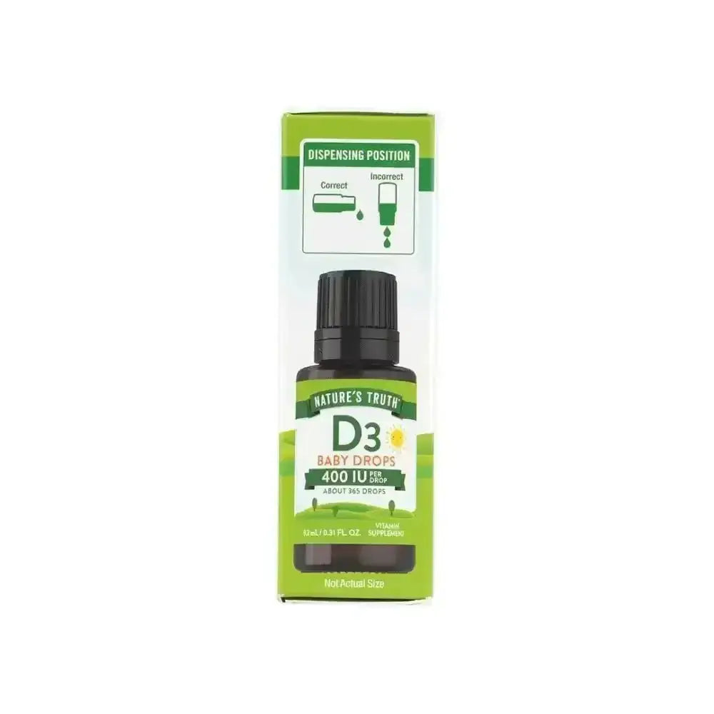 Nature's Truth LLC - Nature's Truth D3 Baby Drops 400 IU 9.2ml - Pharmazone - 