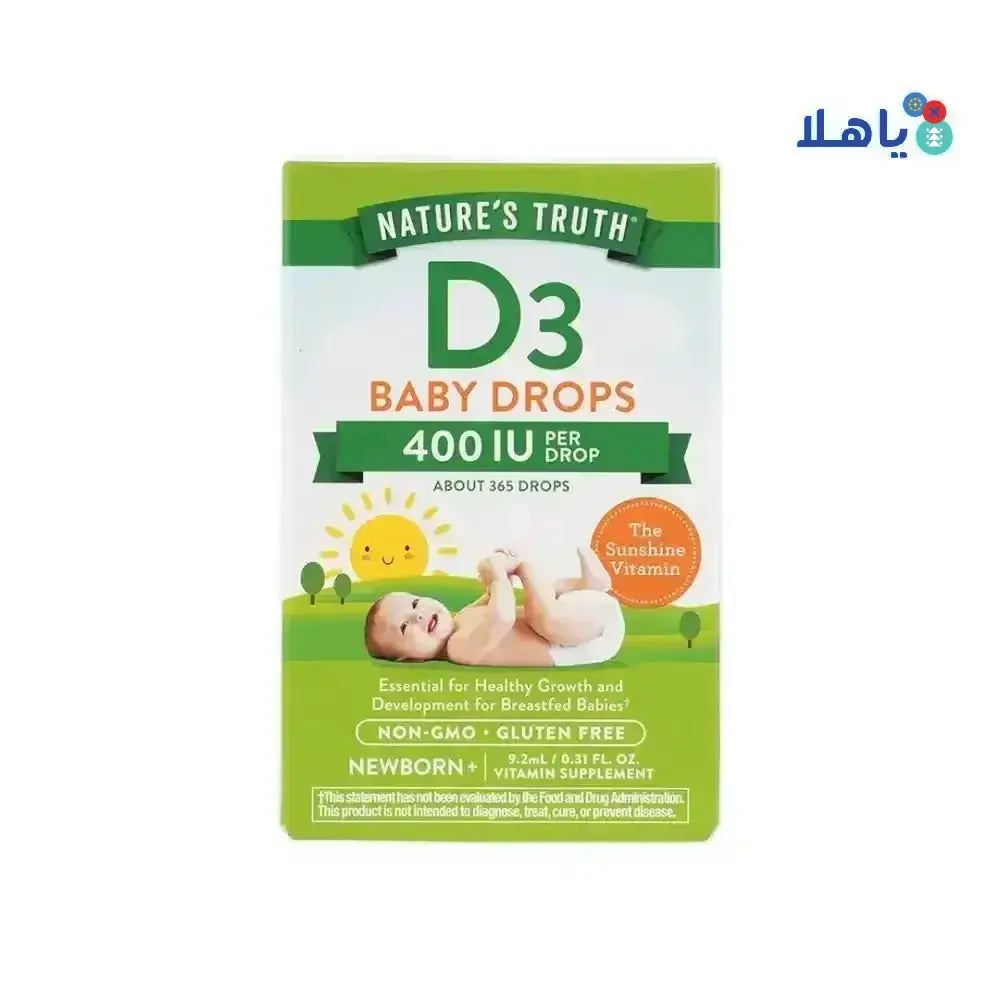 Nature's Truth LLC - Nature's Truth D3 Baby Drops 400 IU 9.2ml - Pharmazone - 