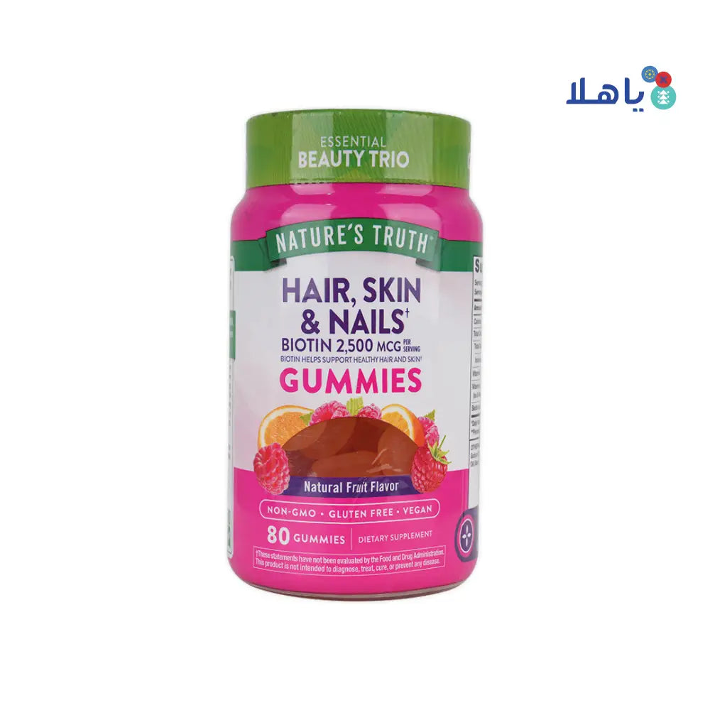 Nature's Truth Hair,Skin & Nails Biotin 2500Mcg 80Gummies