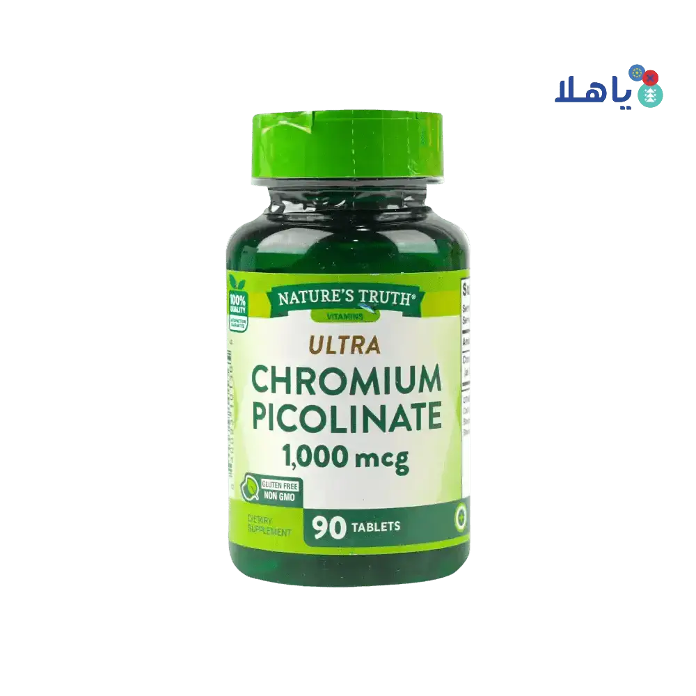 Nature's Truth LLC - Nature's Truth Ultra Chromium Picolinate 1000 Mcg 90 Tablets - Pharmazone - 