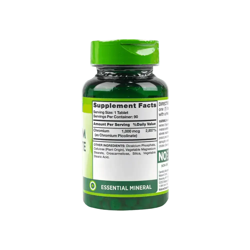 Nature's Truth LLC - Nature's Truth Ultra Chromium Picolinate 1000 Mcg 90 Tablets - Pharmazone - 