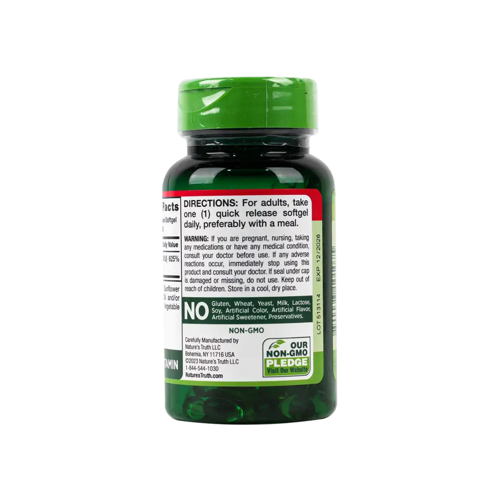 Nature's Truth Vitamin D3 5000iu 130 Softgels - High Potency