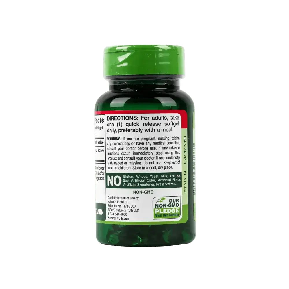 Nature's Truth LLC - Nature's Truth Vitamin D3 5000iu 130 Softgels - High Potency - Pharmazone - 