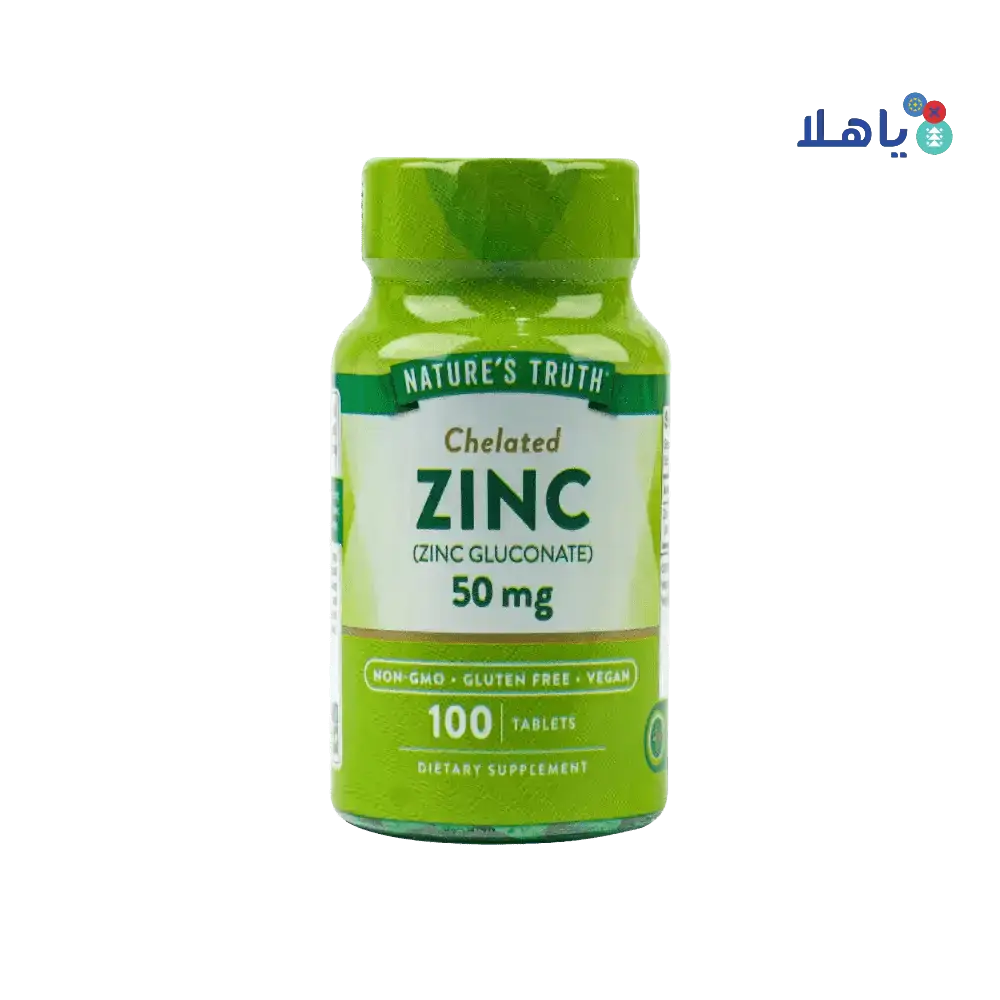 Nature's Truth LLC - Nature's Truth Zinc 50mg 100 Tablets - Chelated - Pharmazone - 