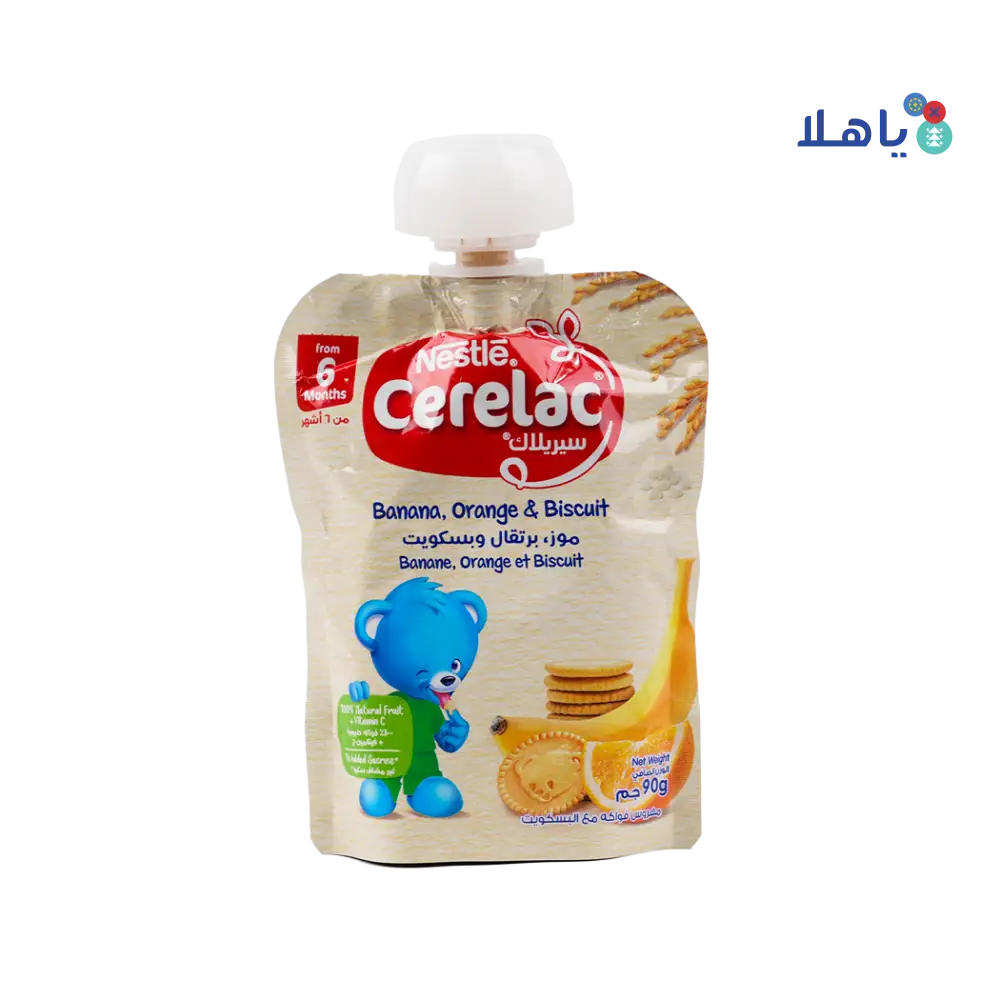 Nestle Cerelac From 6 Months 90g – Banana,Orange & Biscuit