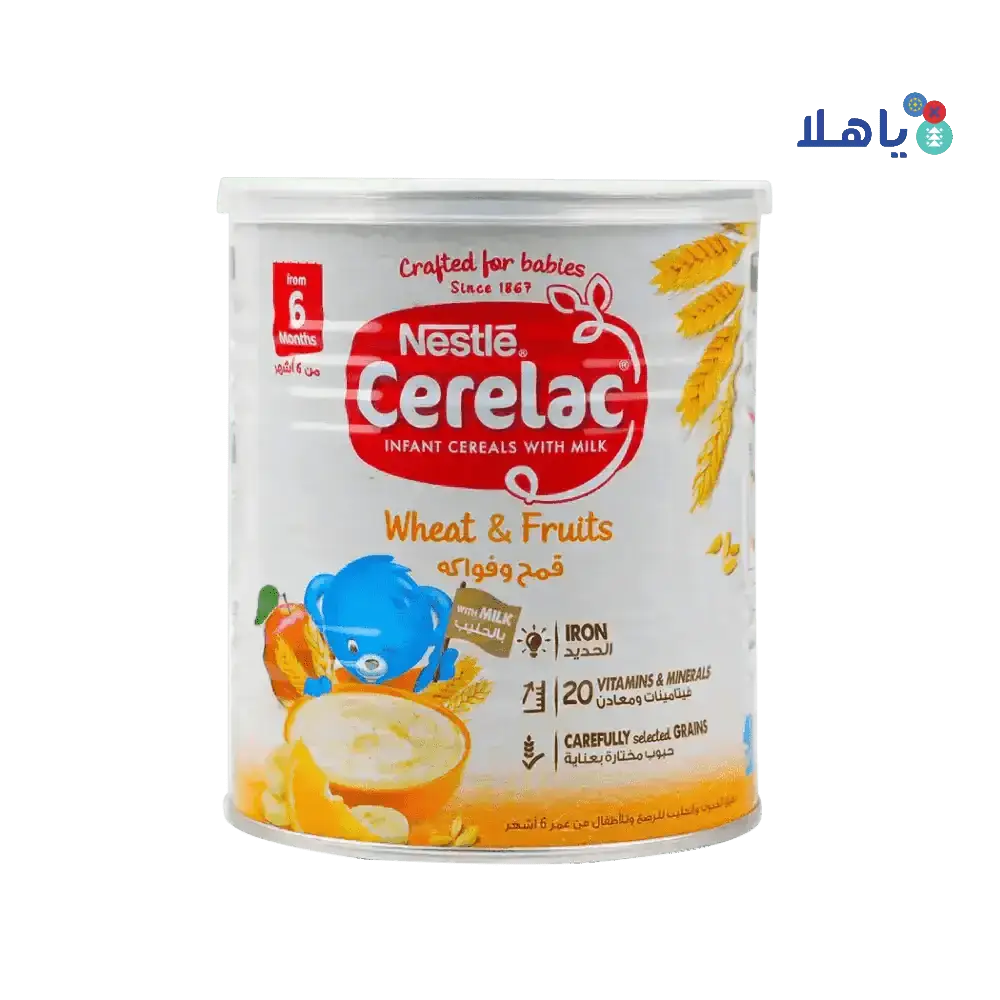 NESTLE - Nestle Cerelac With Milk From 6 Months 400G - Wheat & Fruits - Pharmazone - 