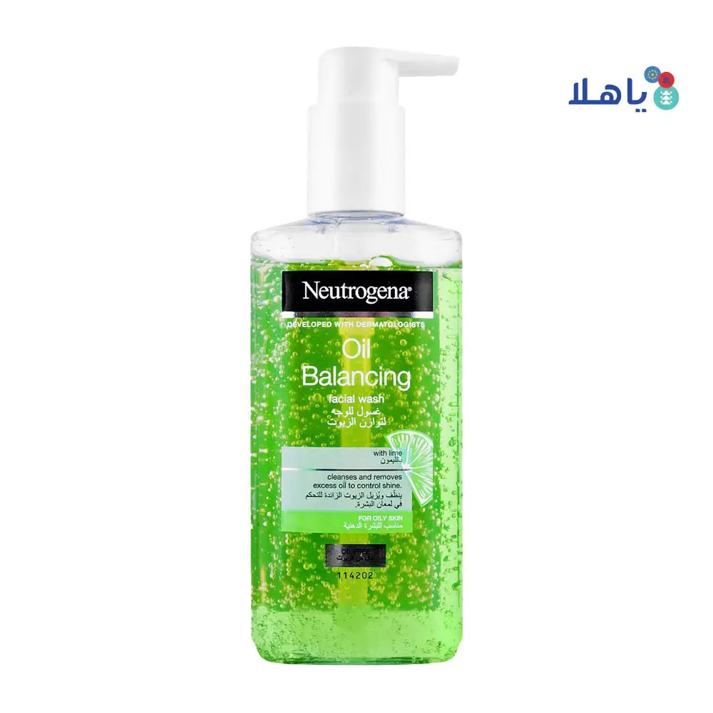 NEUTROGENA OIL BALANCING FACIAL WASH 200ML-LIME