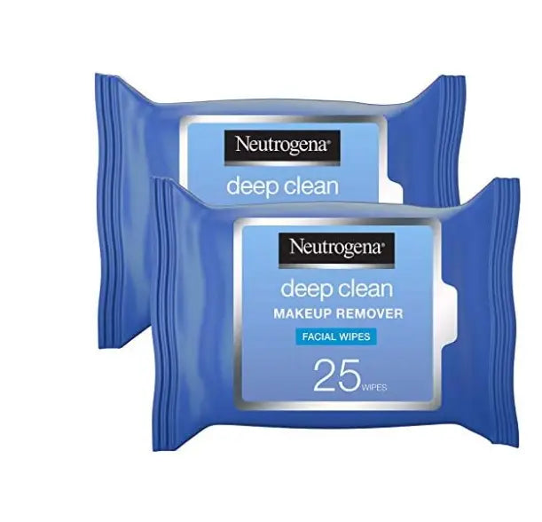 48766-Neutrogena Deep Clean Makeup Remover Wipes (1+1)