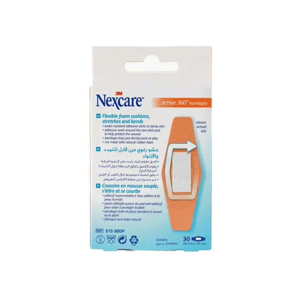 Nexcare 3M - Nexcare Active 360 28x76mm Bandages 30pcs - 572 - Pharmazone - 