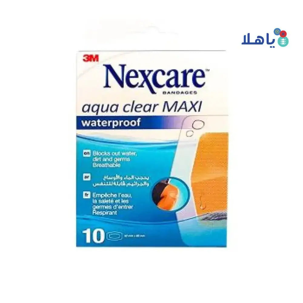 Nexcare 3M - Nexcare Aqua Clear Maxi Waterproof Bandages 10pcs - 582 - Pharmazone - 