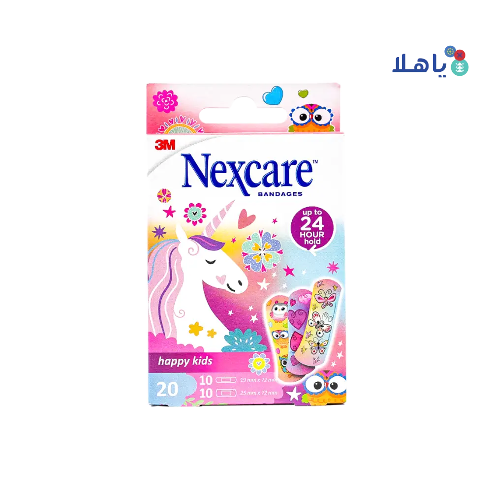 Nexcare Bandages Happy Kids Assorted 20Pcs - 9195