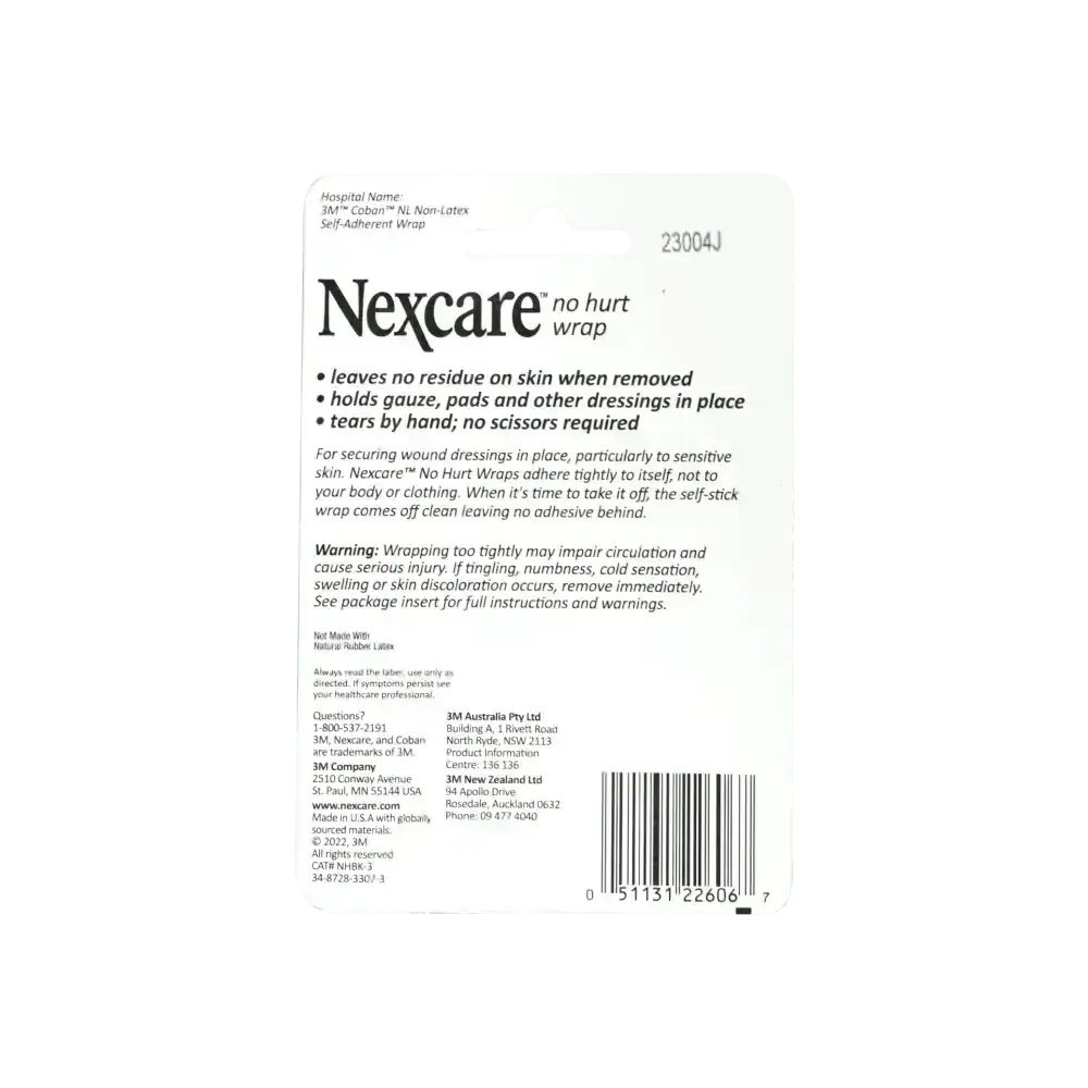 Nexcare 3M - Nexcare No Hurt Wrap 7.62cmx2m - Black - Pharmazone - 