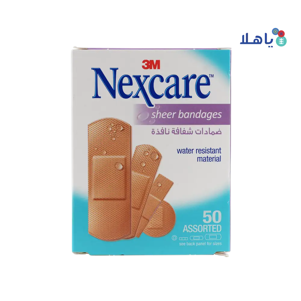 Nexcare Sheer Plastic Assorted Bandages 50pcs-658