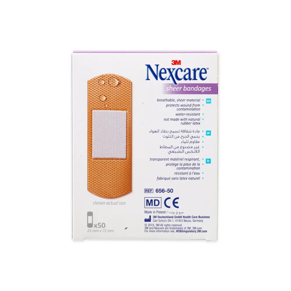 Nexcare Sheer Plastic Assorted Bandages 50pcs-658