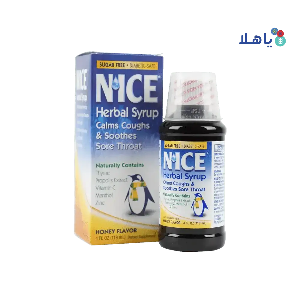 NICE - NICE HERBAL SYRUP FOR COUGHS 118ML - Pharmazone - 