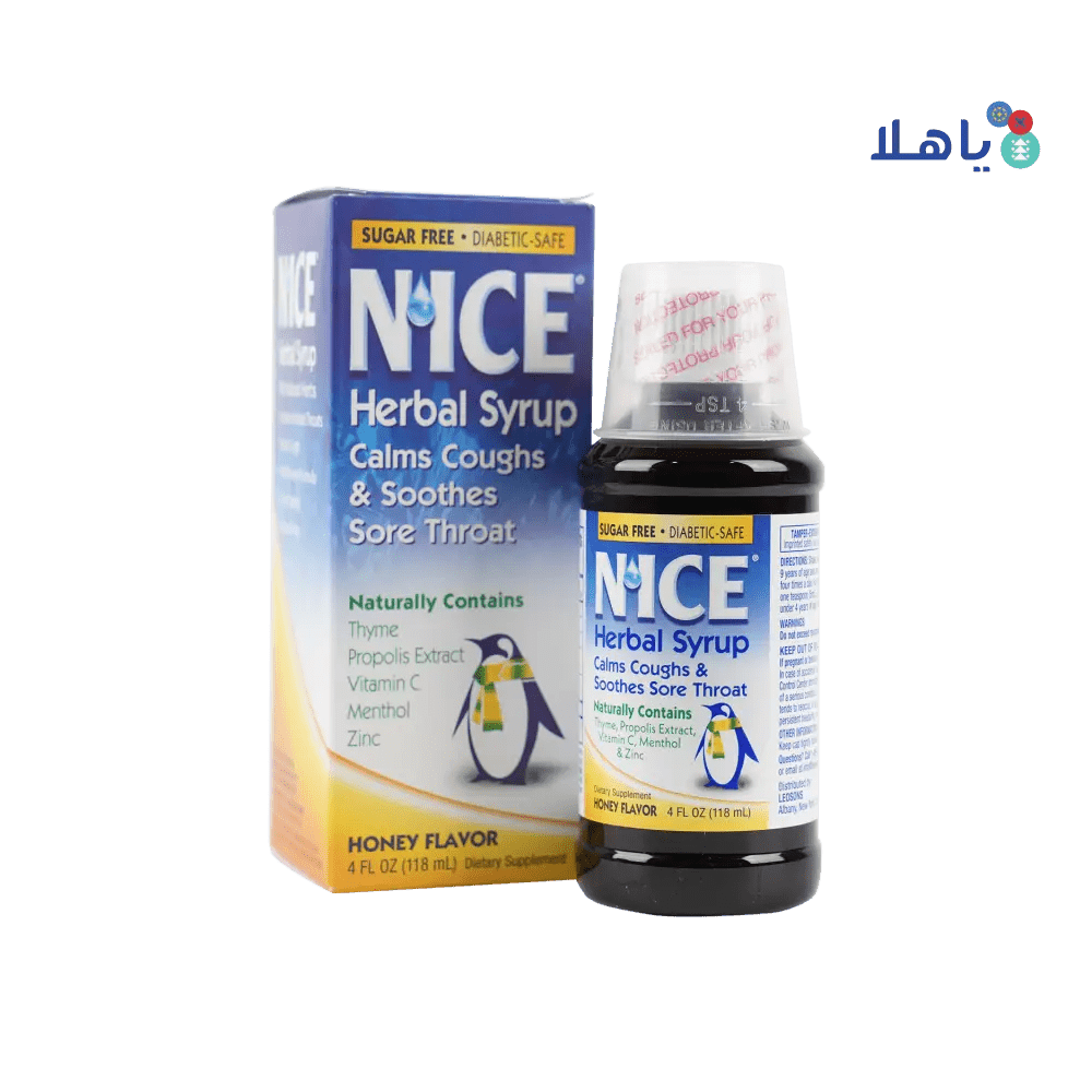 NICE - NICE HERBAL SYRUP FOR COUGHS 118ML - Pharmazone - 