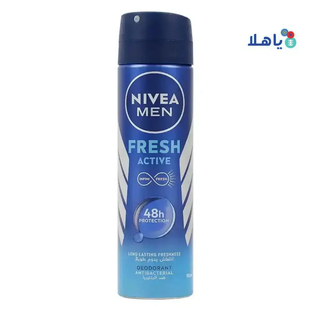 NIVEA - Nivea Men Fresh Active 48h Deodorant Spray 150ml - Pharmazone - 