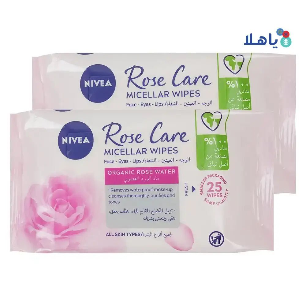 NIVEA - Nivea Rose Care Micellar 25wipes 1+1 Offer - Pharmazone - 