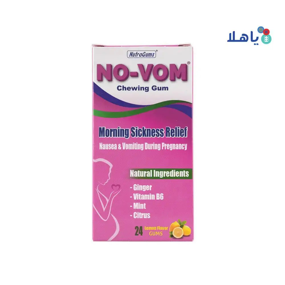 NutraGums - No - Vom Chewing Gum 24Pcs - Pharmazone - 