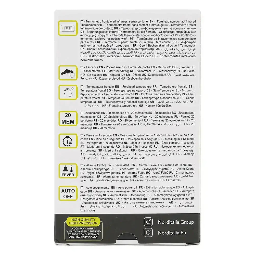 NORDITALIA - Norditalia Pocket Infrared Thermometer - KFT27 - Pharmazone - 