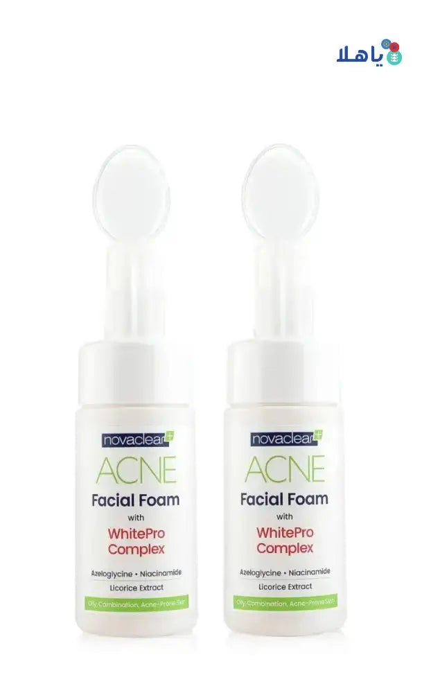 NOVACLEAR - Novaclear Acne Facial Foam With Whitepro 100ml 1+1 Offer - Pharmazone - 