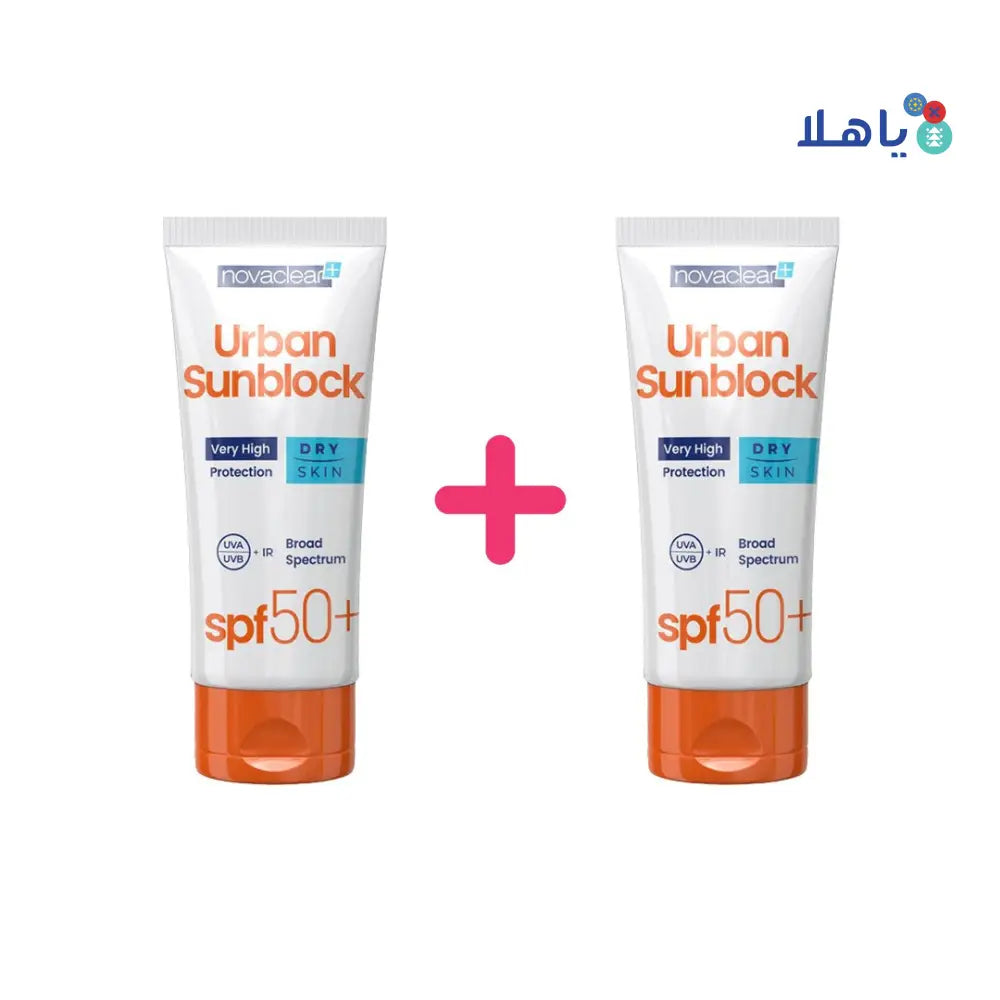 NOVACLEAR URBAN SUNBLOCK SPF50+ DRY SKIN 1+1 40ML