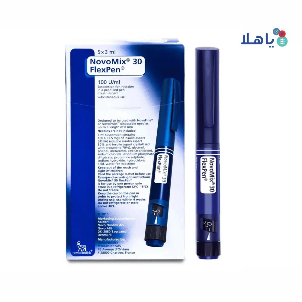 NOVO NORDISK - Novomix 30 Flexpen 100Iu/Ml 5Pen 3Ml - Pharmazone - 