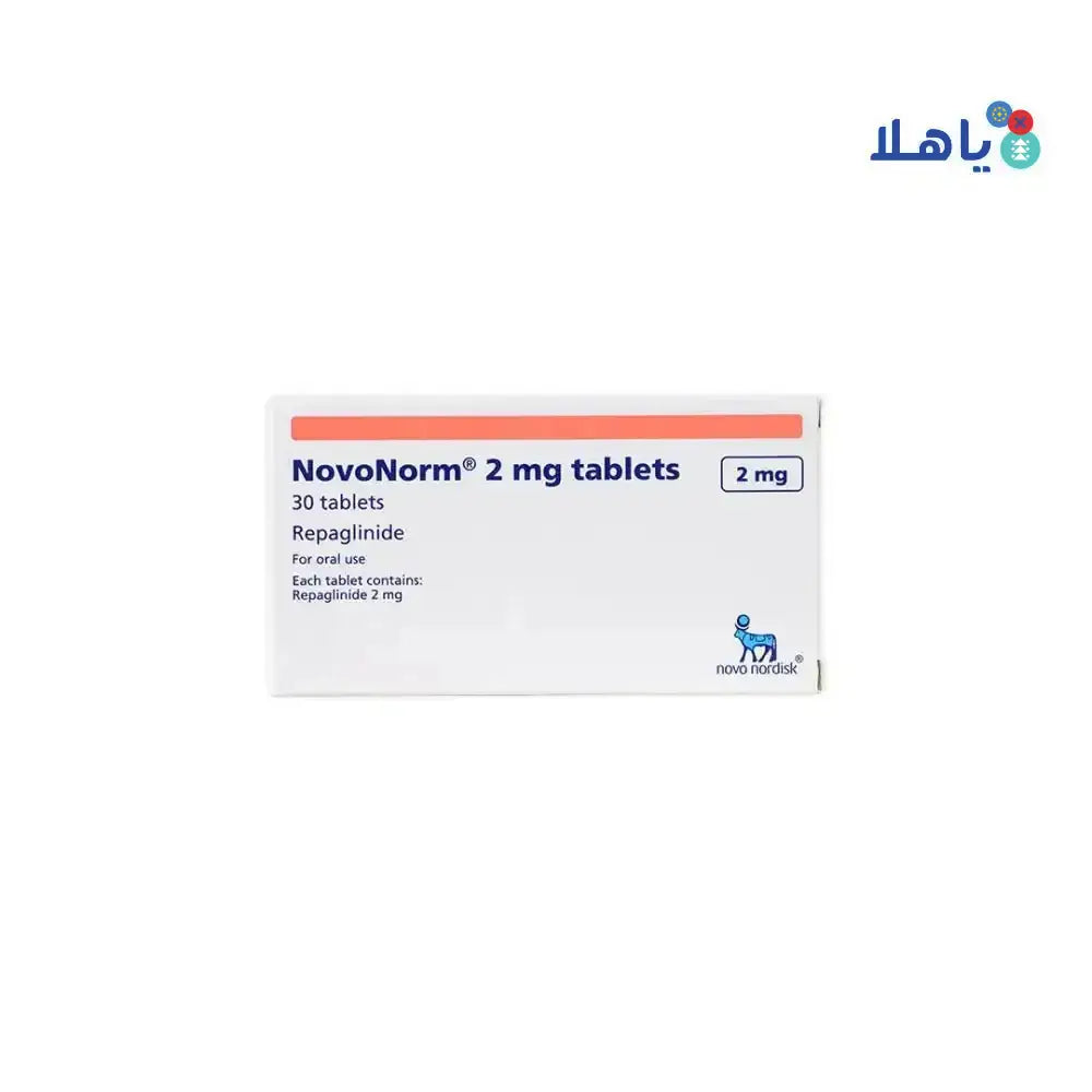 NOVO NORDISK - NOVONORM 2MG 30 TABLETS - Pharmazone - 