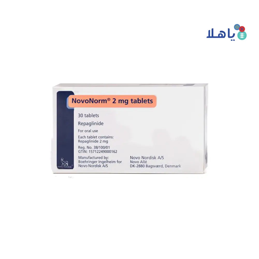 NOVONORM 2MG 30 TABLETS