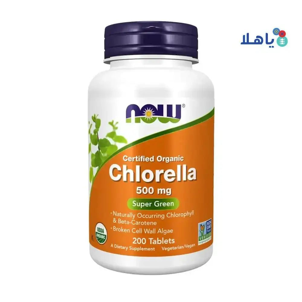 NOW FOODS - NOW CHLORELLA 500MG 200TABLETS - Pharmazone - 