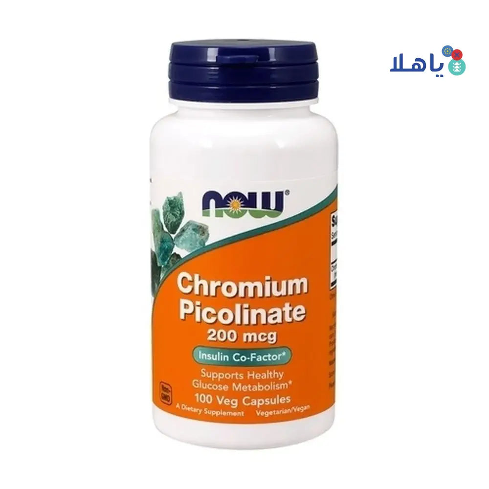 NOW CHROMIUM PICOLINATE 200MCG 100 VEG CAPSULES