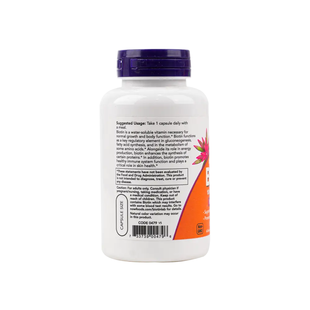 NOW EXTRA STRENGTH BIOTIN 10MG(10000 MCG) 120 VEG CAPSULES