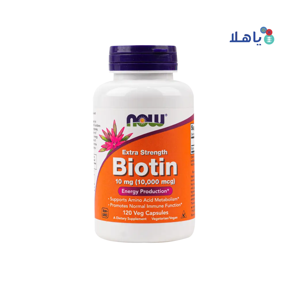 NOW EXTRA STRENGTH BIOTIN 10MG(10000 MCG) 120 VEG CAPSULES