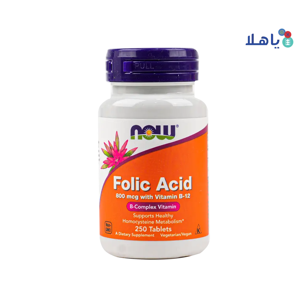 NOW FOLIC ACID 800MCG WITH B12 250 TAB