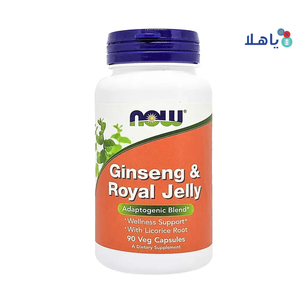 NOW GINSENG & ROYAL JELLY 90 VEG CAPSULES