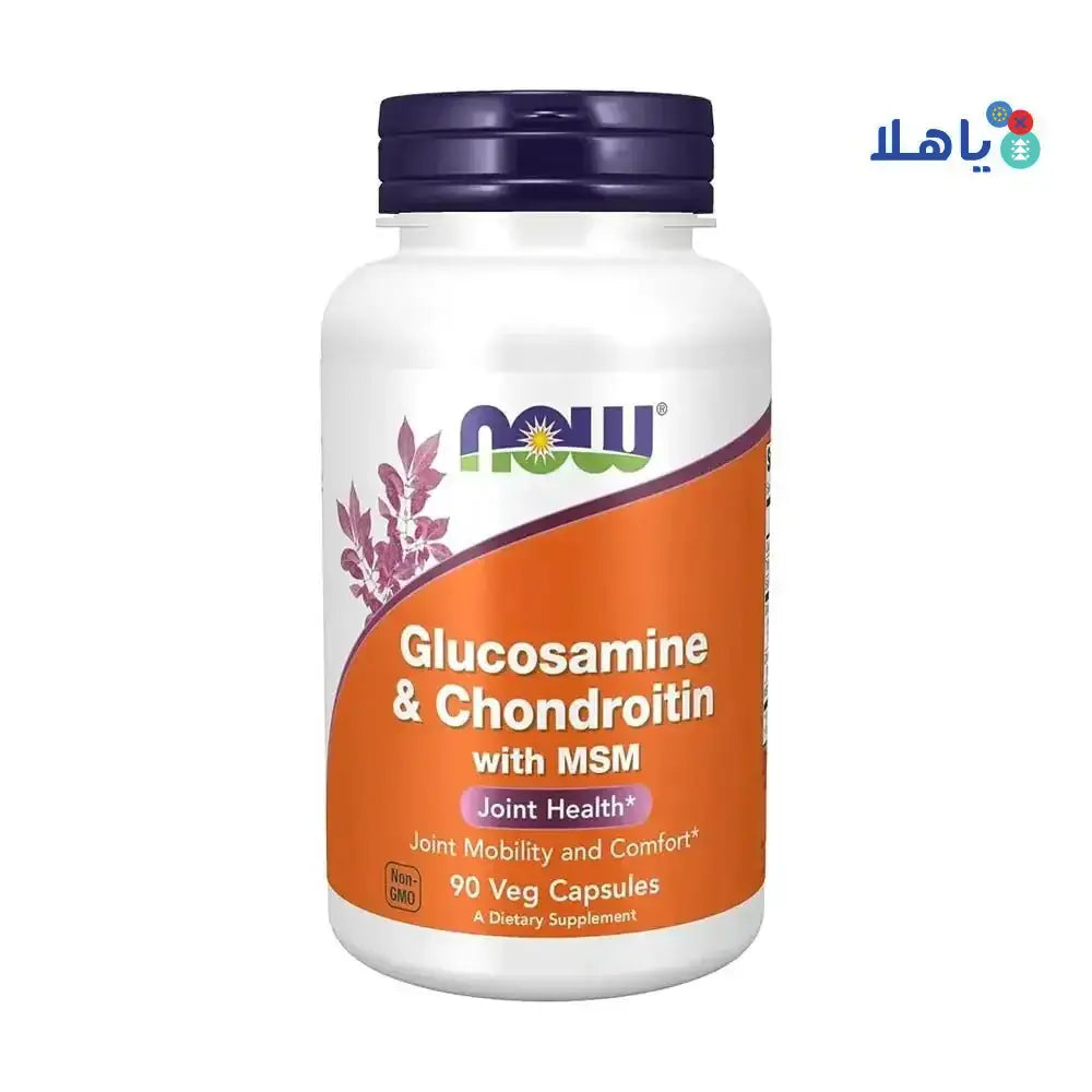 NOW FOODS - NOW GLUCOSAMINE&CHONDROITIN WITH MSM 90 VEG CAP - Pharmazone - 