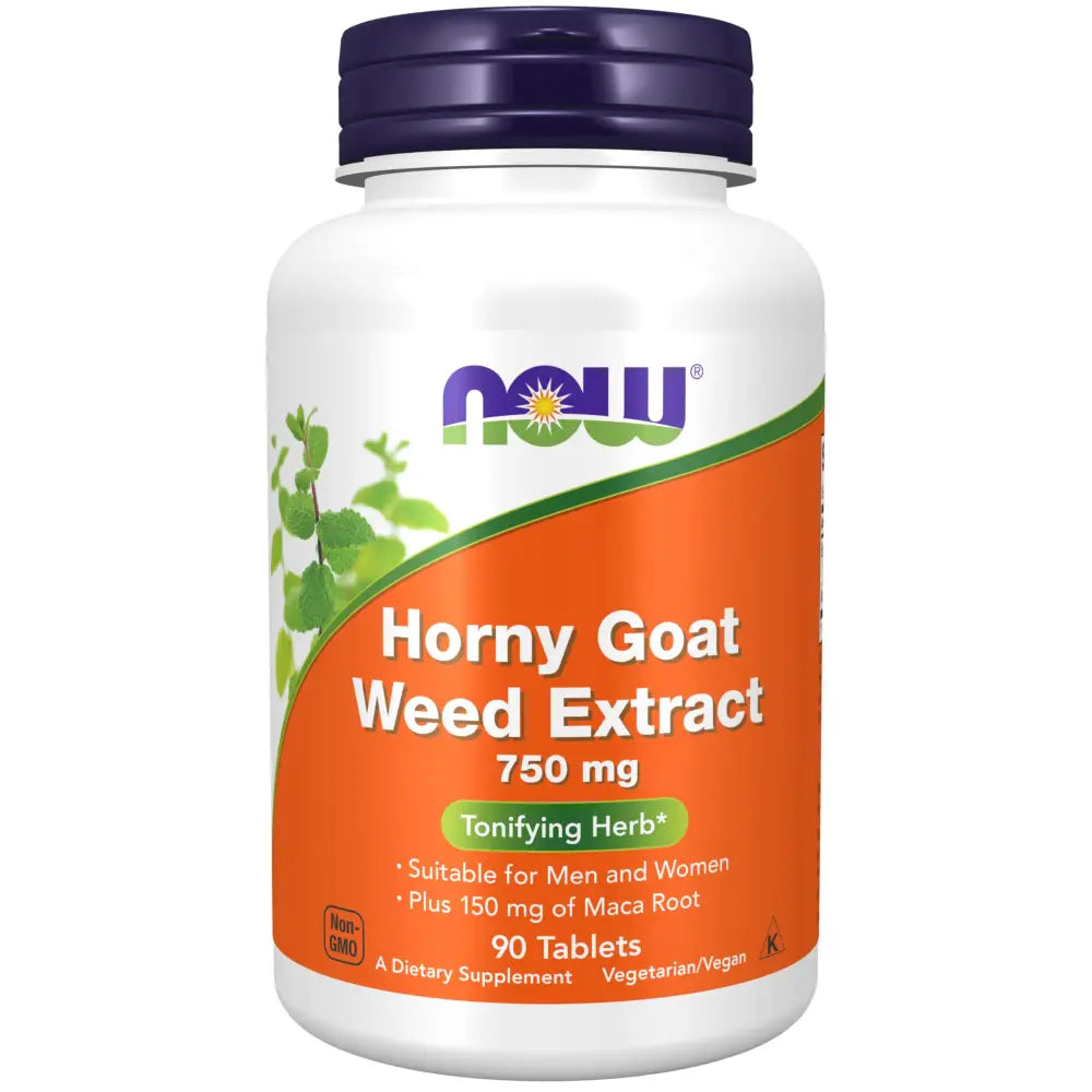 Now Horny Goat Weed Extract 750mg 90 Tablets